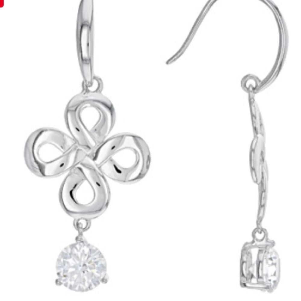 Cubic zirconia 2.70 ctw earrings in.925  earrings